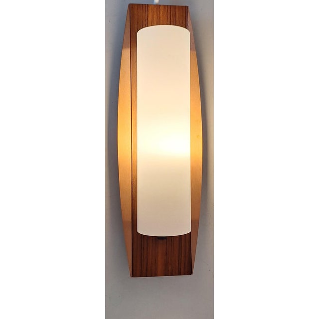 Vintage Wall Lamp with Copper Frame and Teak, 1970s For Sale - Image 11 of 11