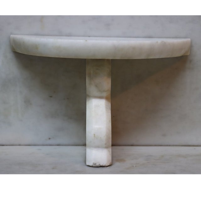 Wood Carved Walnut & Burl Marble Top Server Desk With Candle Stands C1880 For Sale - Image 7 of 11
