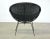 Mid-Century Modern 1970s Black Wicker and Iron Lounge Chair For Sale - Image 3 of 7
