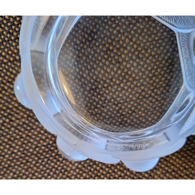 Vintage Gao Bowl in Satin-Finished Crystal Glass by Lalique, 1970s For Sale - Image 4 of 5