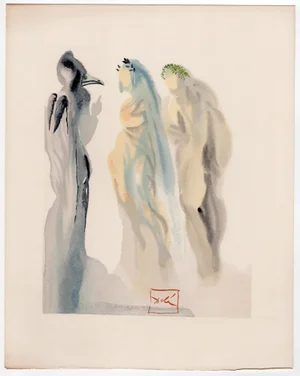 Salvador Dali, The Troubadour Bishop, 1964, Original Woodcut