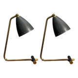 Erik Wärnå, Table Lamps, Metal, Brass, Sweden, 1950s For Sale