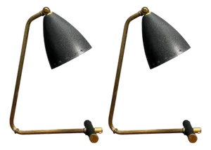 Erik Wärnå, Table Lamps, Metal, Brass, Sweden, 1950s