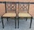Baker Furniture Company Set Four Baker Historic Charleston Decorated Ebonized Wood and Cane Side Chairs For Sale - Image 4 of 12