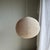 Very Large Round Pinkish Rattan and Natural Linen Pendant Light For Sale - Image 4 of 18