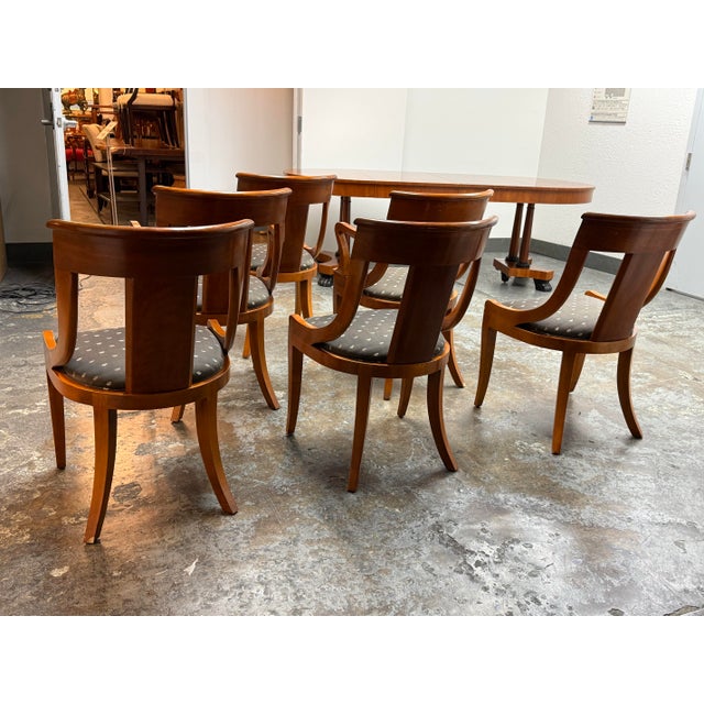 Late 20th Century Baker Furniture Vintage Palladian Dining Chairs, Set of Six For Sale - Image 5 of 12