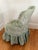 Petite Ladies Chair in Jacquard Damask Upholstery With Ruffled Skirt For Sale - Image 9 of 11