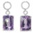 18K White Gold Amethyst & Diamond Drop Earrings Elevate your style with these elegant 18K white gold drop earrings ,...