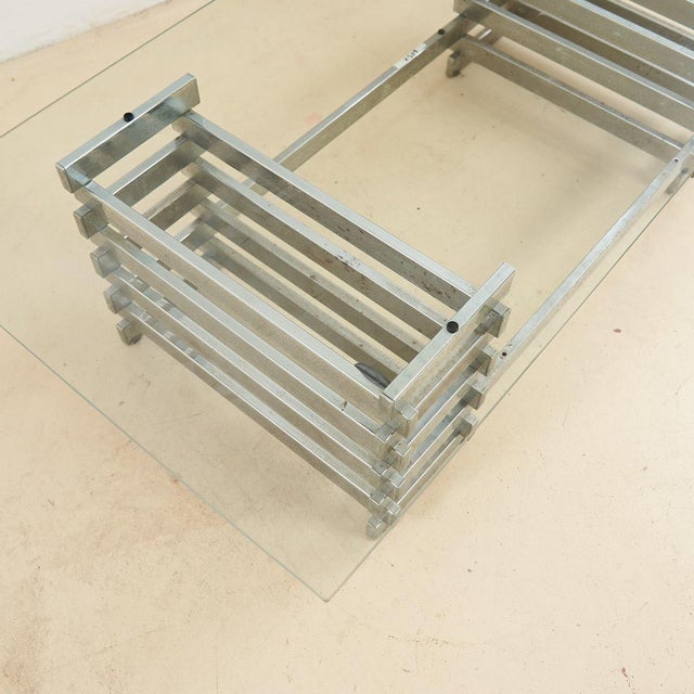 Vintage Coffee Table with Chrome Base For Sale - Image 3 of 9