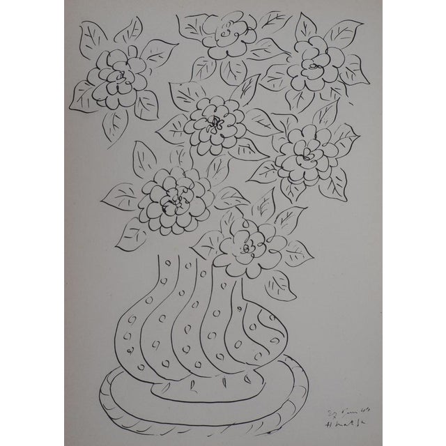 Henri Matisse (1869-1954) (after) Bouquet of Flowers Lithograph after a drawing by the artist Signed in the plate On wove...