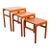 Restored 1960s Danish Mid Century Modern Teak Floating Top Nesting Tables For Sale