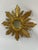 1950s French Petite 11" Giltwood Sunburst Wall Mirror For Sale - Image 9 of 18