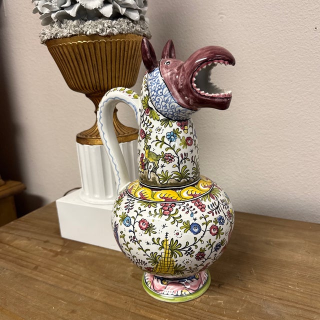 1960s Mediterranean Hand Made Hippo Water Pitcher For Sale - Image 6 of 9