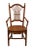 French Country Jamco Wood Solid Hard Rock Maple Rustic Country Style Wheat Back Dining Arm Chair For Sale - Image 3 of 10