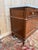 A louis xvi style two-door sideboard in solid mahogany on an oak substructure, topped with a white carrara marble slab...