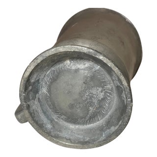 Share Antique Buckley & Beach English 1890's Handmade Pewter Beer Mug Stein Weaver Arm For Sale