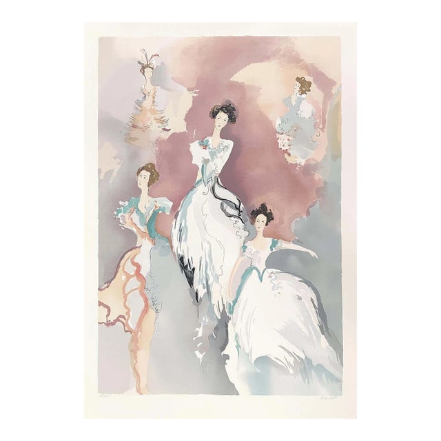 1980s "Ballet Visions (Plate 2)" Abstract Figurative Numbered Serigraph by Jane Bazinet For Sale