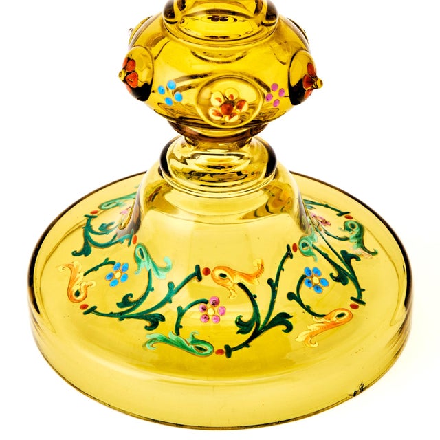 Late 19th Century Antique Ten-Piece Moser Enameled Glass Punch Bowl Service, Circa 1880–1890 For Sale - Image 5 of 10