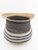 Blue Handwoven Indian Seagrass Basket With Flared Rim in Natural, Charcoal & Indigo Accents For Sale - Image 8 of 8