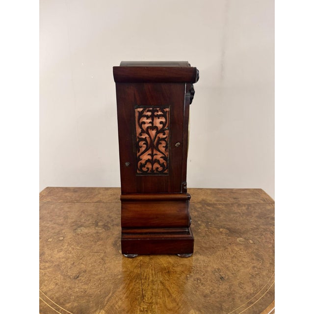 Antique 19th Century Mahogany Bracket Clock, 1860 For Sale - Image 4 of 7