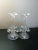 Pair of 1970s Lead Crystal Gusevskoy Fleur Des Lis Candle Holders For Sale - Image 4 of 6