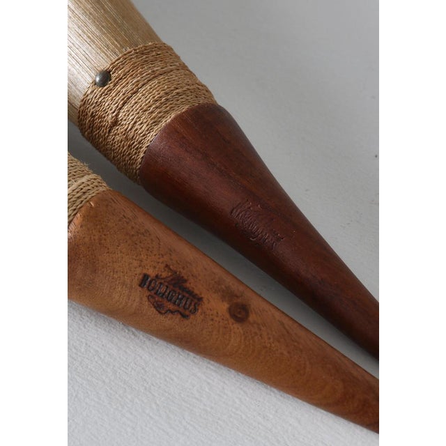 Palm Serving Bowls with Teak Handles from Illums Bolighus, Denmark, 1950s, Set of 2 For Sale - Image 12 of 15