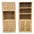 Boho Chic Blonde Wicker Cabinet/Etageres - A Pair For Sale