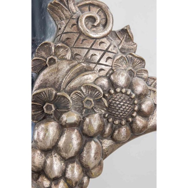 Vintage Jugendstil Wall Mirror in Metal and Glass, Early 20th Century For Sale - Image 3 of 7