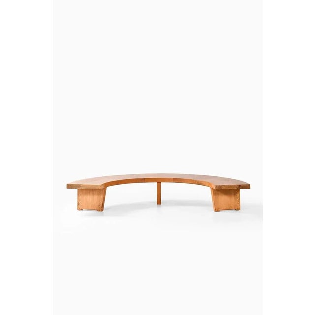 Rare and large bench by unknown designer. Probably produced in Sweden. Wear consistent with age and use.