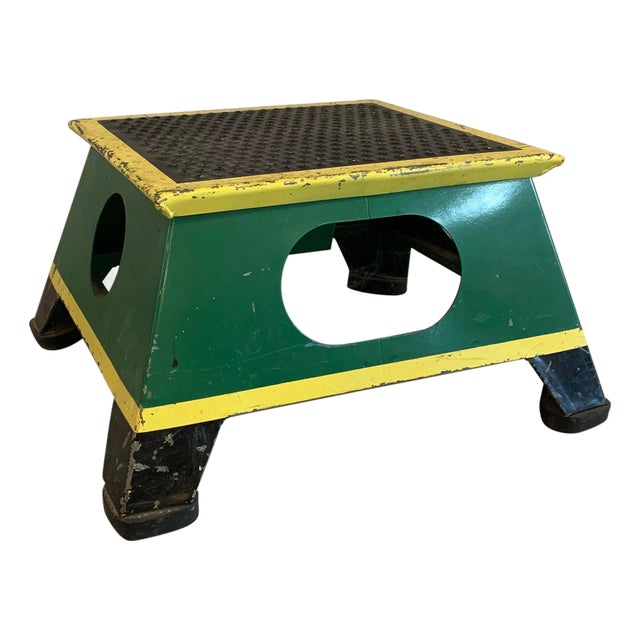 Industrial Painted Steel Train Conductor Step Stool For Sale