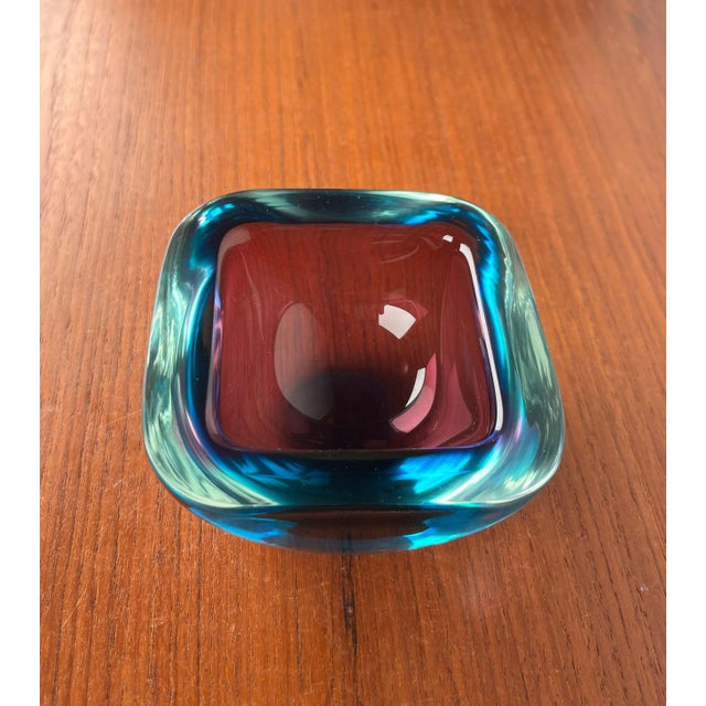 Vintage Italian Sommerso Murano Glass Bowl, 1970s For Sale - Image 14 of 18