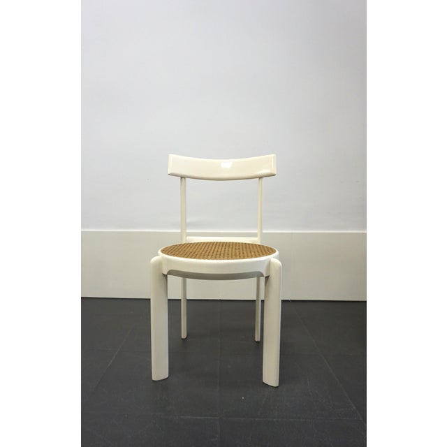 Italian White Lacquered Chairs, 1970s, Set of 4 For Sale - Image 9 of 12