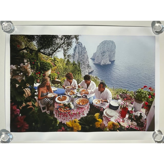 "Dining Al Fresco on Capri" 30x40 Original C-Print by Slim Aarons For Sale In Los Angeles - Image 6 of 8