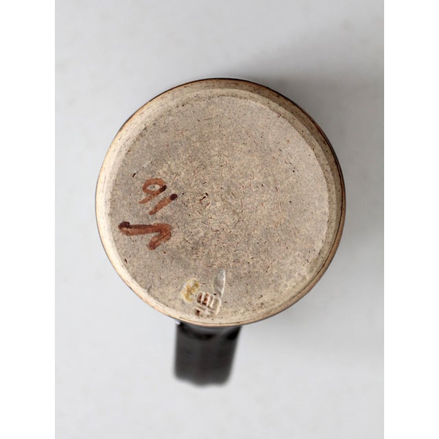 Vintage Rustic Studio Pottery Mug For Sale - Image 9 of 10