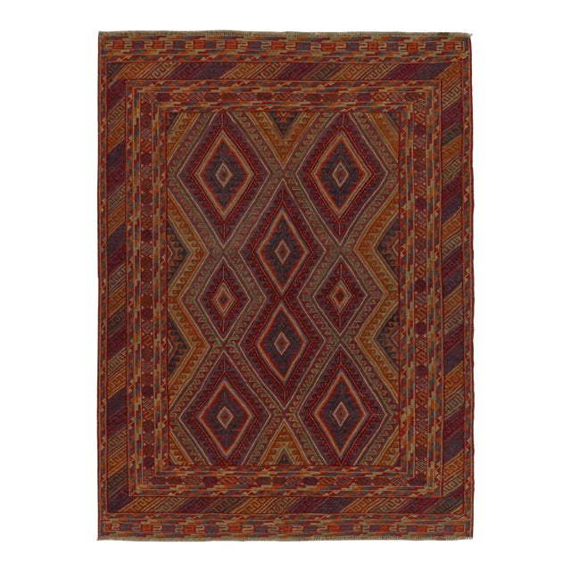 Rug & Kilim’s Mashwani Afghan Baluch With Colorful Geometric Patterns For Sale