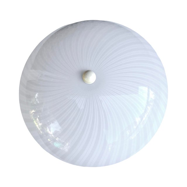 Italian Modern Ceiling Lamp With Plexiglass Shade, Italy, 1970s/1980s. For Sale - Image 4 of 9
