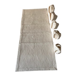 Waterford Beige Placemats and Napkins Set- 10 Pieces Excellent Condition Late 20th Century For Sale