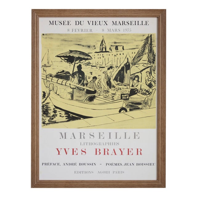 Vintage French Exhibition Poster after Yves Brayer, 1975 For Sale