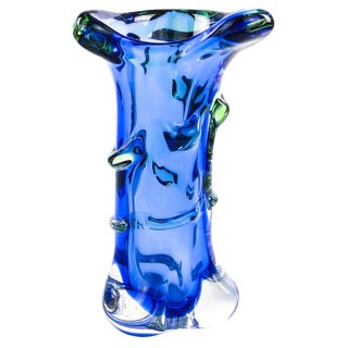 Vase by J. Hospodka for Chribska Glassworks, Czechoslovakia, 1960s For Sale