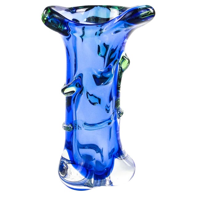 Vase by J. Hospodka for Chribska Glassworks, Czechoslovakia, 1960s For Sale