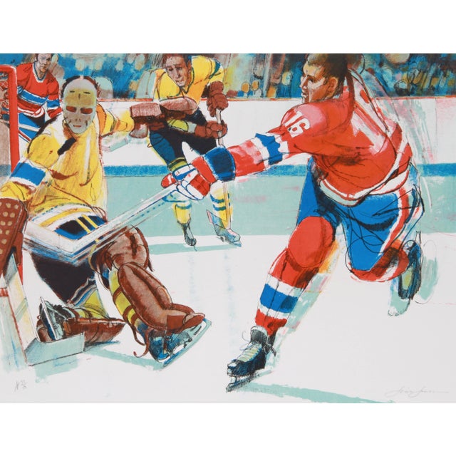 Jim Jonson, Hockey Iii, Lithograph For Sale