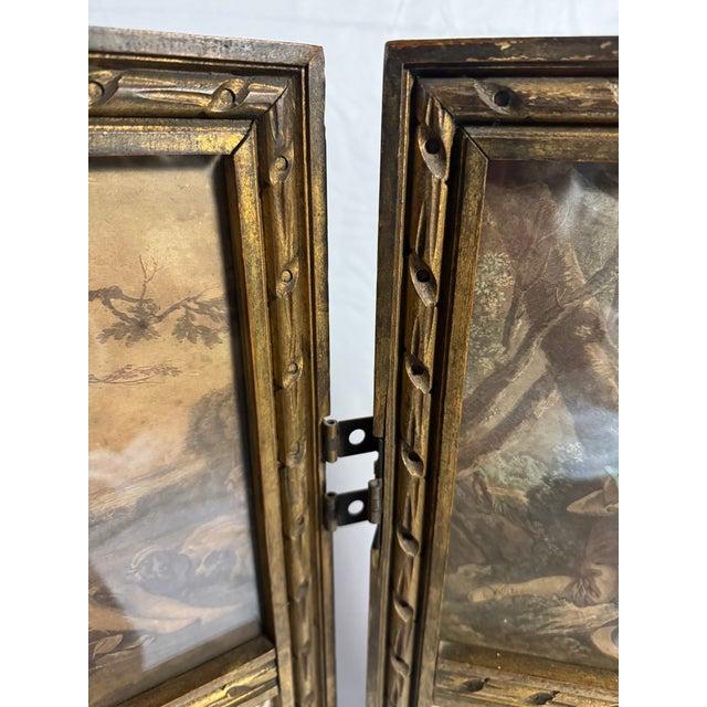 Antique Giltwood 3-Panel Screen | Boucher / Daullé Engravings, Four Seasons | French Rococo Revival Paravent For Sale In New York - Image 6 of 16