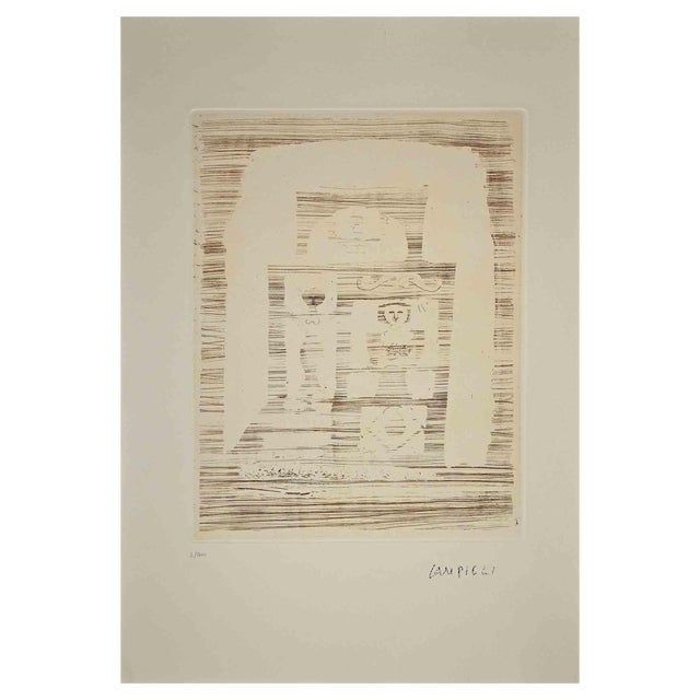 Massimo Campigli, The House of Women, Etching, 1970s For Sale