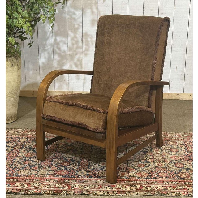 English Bridge Chair in Beech, 1930s For Sale - Image 3 of 12