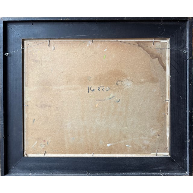 American San Gabriel Foothills and Lake Original Plein Air Oil Painting by Lionel Edwards For Sale - Image 3 of 3