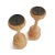 Set of 2 Wood Candle Stands For Sale - Image 4 of 5
