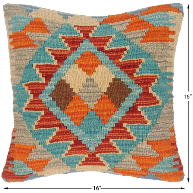 Modern Turkish Minda Hand Woven Kilim Throw Pillow For Sale - Image 4 of 5