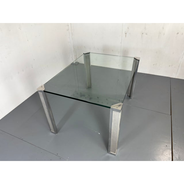 1980s Rectangular Metal, Chrome, and Glass Dining Table from Peter Ghyczy, 1980s For Sale - Image 5 of 13