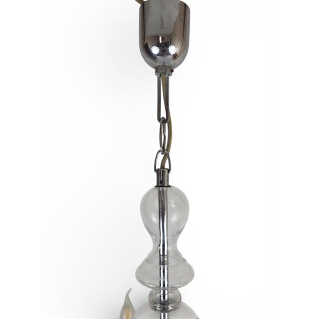 Bohemian Crystal 6-Light Chandelier, 1970s For Sale - Image 4 of 17