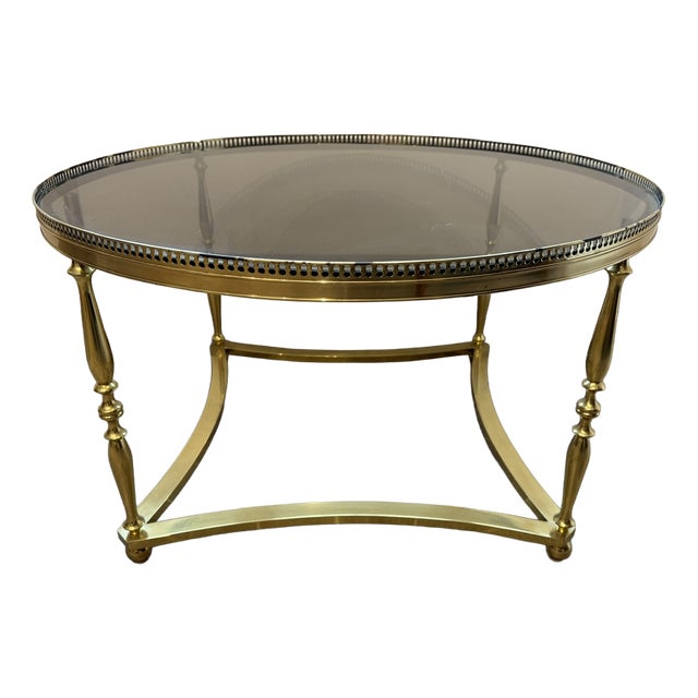 Parisian High Quality Brass Coffee Table, 1925 For Sale